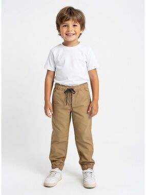 Cat & Jack Tan Elastic-Waist Jogger Pants for Boys’